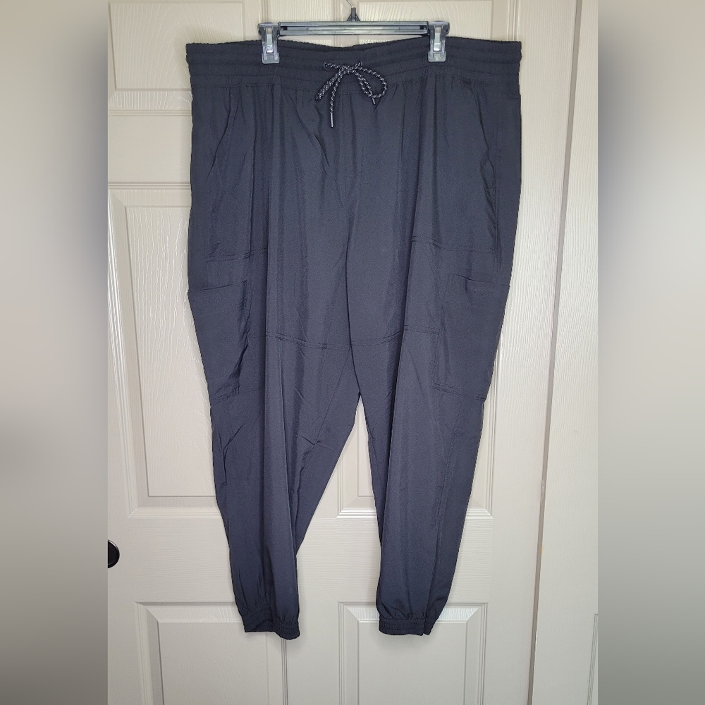 Old Navy black cargo elastic waist drawstring joggers size XXL